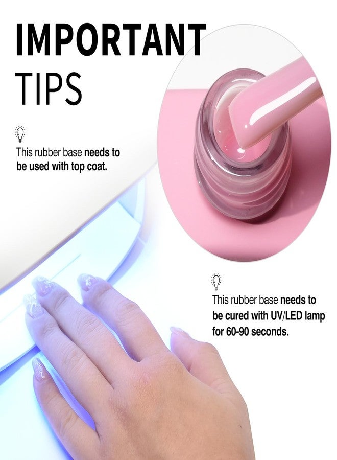 CANNI Rubber Base Gel Set - 6 Colors Pink Nude Builder Nail Gel for Nail Strengthening, Soak Off UV LED for Natural Nails, DIY Manicure Salon Use Women & Girls - Image 5